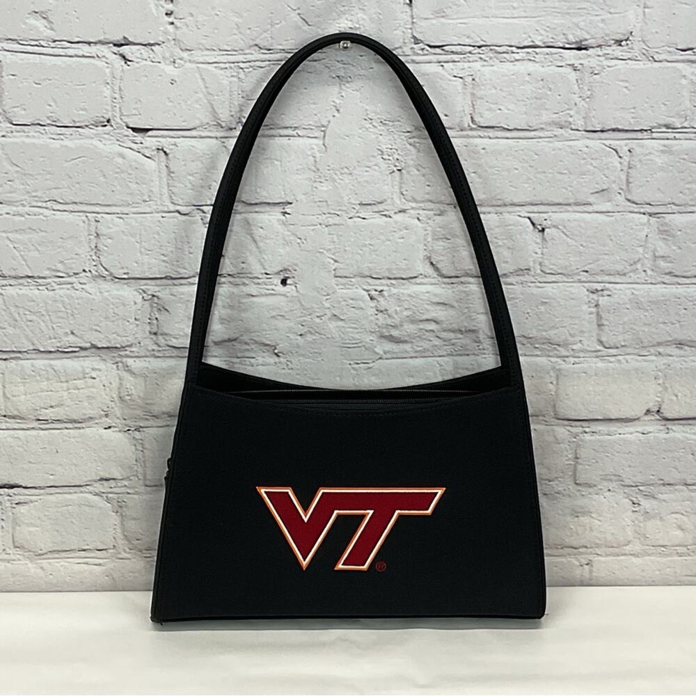 Sandol NCAA Virginia Tech Hokie Shoulder Bag/Purse Black/Maroon/Orange Game Day